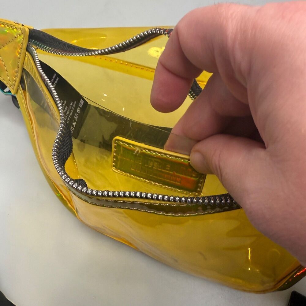Like Dreams Yellow Clear Fanny Pack Waist Crossbody Bag 11"x6"x3" GUC Adjustable - Picture 16 of 16